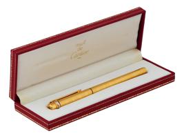 VINTAGE 18K YELLOW GOLD FOUNTAIN PEN BY CARTIER