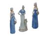 LARGE VINTAGE GLAZED PORCELAIN FEMALE FIGURINES PIC-0