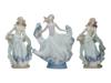 LARGE VINTAGE GLAZED PORCELAIN FEMALE FIGURINES PIC-0