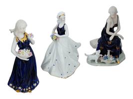 VINTAGE LEFARD GLAZED PORCELAIN FEMALE FIGURINES