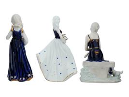 VINTAGE LEFARD GLAZED PORCELAIN FEMALE FIGURINES