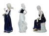 VINTAGE LEFARD GLAZED PORCELAIN FEMALE FIGURINES PIC-2