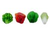 VINTAGE COLORED GLASS VEGETABLE AND FRUIT FIGURINES PIC-3