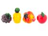 VINTAGE COLORED GLASS VEGETABLE AND FRUIT FIGURINES PIC-1