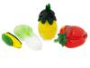 VINTAGE COLORED GLASS VEGETABLE AND FRUIT FIGURINES PIC-0