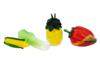 VINTAGE COLORED GLASS VEGETABLE AND FRUIT FIGURINES PIC-1