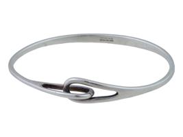 TIFFANY AND CO STERLING SILVER INFINITY BANGLE BRACELET