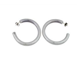 TIFFANY AND CO STERLING SILVER OPEN HOOP EARRINGS