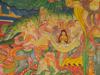 ANTIQUE HAND PAINTED TIBETAN SCROLL BIRTH OF BUDDHA PIC-2