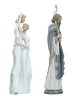 LARGE VINTAGE MAOFA AND LLADRO PORCELAIN FIGURINES