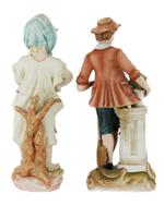 VINTAGE PORCELAIN FIGURINES F MID 20TH C JAPAN