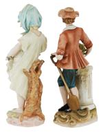 VINTAGE PORCELAIN FIGURINES F MID 20TH C JAPAN