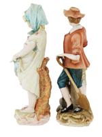 VINTAGE PORCELAIN FIGURINES F MID 20TH C JAPAN