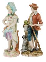 VINTAGE PORCELAIN FIGURINES F MID 20TH C JAPAN