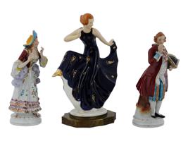 OCCUPIED JAPAN HAND PAINTED PORCELAIN FIGURINES