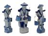 VINTAGE CHINESE BLUE AND WHITE PORCELAIN FIGURINES PIC-1