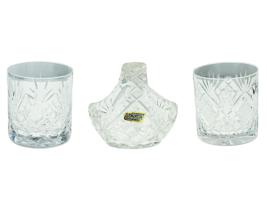 VIOLETTA CUT LEAD CRYSTAL CANDY BOWL AND GLASSES