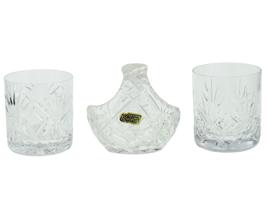 VIOLETTA CUT LEAD CRYSTAL CANDY BOWL AND GLASSES