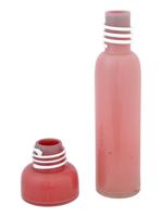 VINTAGE DESIGNER PINK GLASS BOTTLE VASES