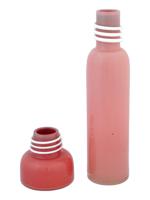 VINTAGE DESIGNER PINK GLASS BOTTLE VASES