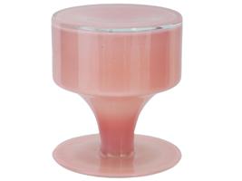 VINTAGE PINK GLASS WINE GOBLET AND CANDLE HOLDER