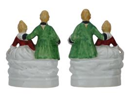 SET OF PORCELAIN PAIRED FIGURINES F OCCUPIED JAPAN