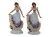 SET OF EUROPEAN LARGE FEMALE PORCELAIN FIGURINES PIC-0