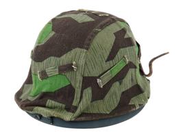 WWII GERMAN WEHRMACHT HELMET WITH CAMOUFLAGE COVER