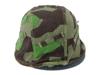 WWII GERMAN WEHRMACHT HELMET WITH CAMOUFLAGE COVER PIC-4