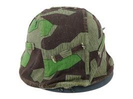 WWII GERMAN WEHRMACHT HELMET WITH CAMOUFLAGE COVER