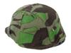 WWII GERMAN WEHRMACHT HELMET WITH CAMOUFLAGE COVER PIC-0