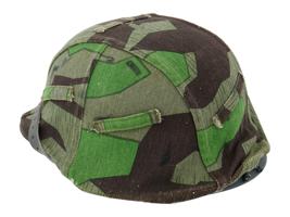 WWII GERMAN WEHRMACHT HELMET WITH CAMOUFLAGE COVER