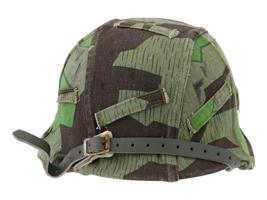 WWII GERMAN WEHRMACHT HELMET WITH CAMOUFLAGE COVER