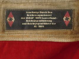 GERMAN WWII HITLER YOUTH BANNER WITH TAGS