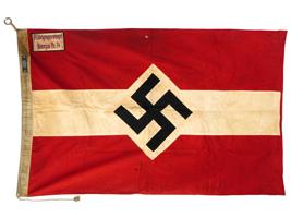 GERMAN WWII HITLER YOUTH BANNER WITH TAGS