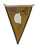 WWII NAZI GERMAN SD SENIOR OFFICER CAR PENNANT PIC-0