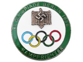 GROUP OF 2 BERLIN 1936 OLYMPIC GAMES BADGES