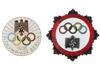 GROUP OF 2 BERLIN 1936 OLYMPIC GAMES BADGES PIC-0