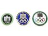 GROUP OF 3 BERLIN 1936 OLYMPIC GAMES BADGES PIC-0