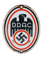 WWII NAZI GERMAN DDAC AUTOMOBILE CLUB STREET SIGN