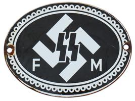 GERMAN WWII SS PROPAGANDA ENAMELED STREET SIGN