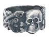 WWII GERMAN SS ANTI PARTISAN TOTENKOPF SILVER RING PIC-1