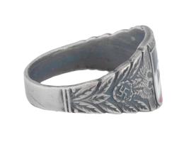 GERMAN WWII WAFFEN SS DIVISION NORDLAND SILVER RING