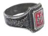 GERMAN WWII WAFFEN SS SILVER RING PIC-2