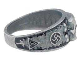 GERMAN WWII SS SECRET SOCIETY AHNENERBE SILVER RING