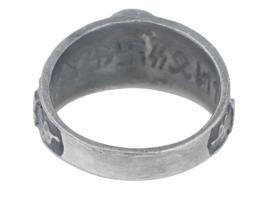 GERMAN WWII SS SECRET SOCIETY AHNENERBE SILVER RING