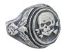 GERMAN WWII WAFFEN SS DIVISION TOTENKOPF SILVER RING PIC-0