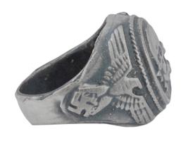 GERMAN WWII WAFFEN SS DIVISION TOTENKOPF SILVER RING