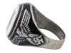 GERMAN WWII  WAFFEN SS ENAMELLED SILVER RING PIC-2