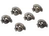 GROUP OF SIX GERMAN WWII TOTENKOPF INSIGNIAS PIC-1